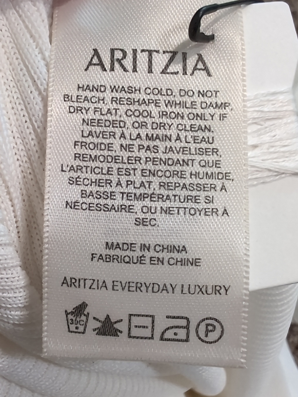 NEW Aritzia Ten Madera Cream Long Sleeve Ribbed Maxi Dress Size Small - Picture 13 of 15